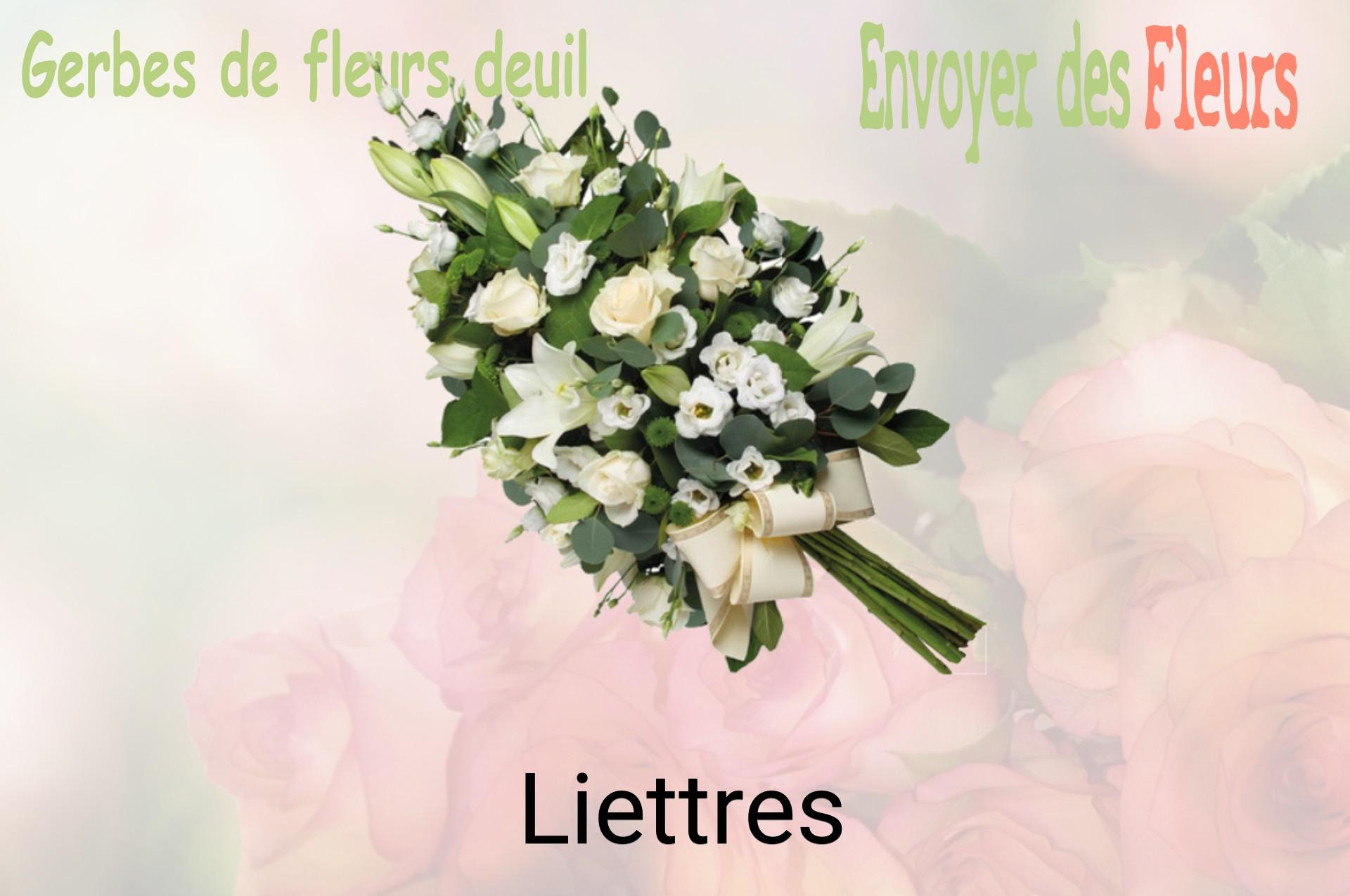 Gerbe de fleurs de deuil livrée à Liettres